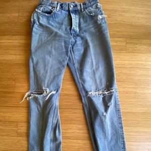 Moussy Odessa Ripped Straight Leg Jeans,